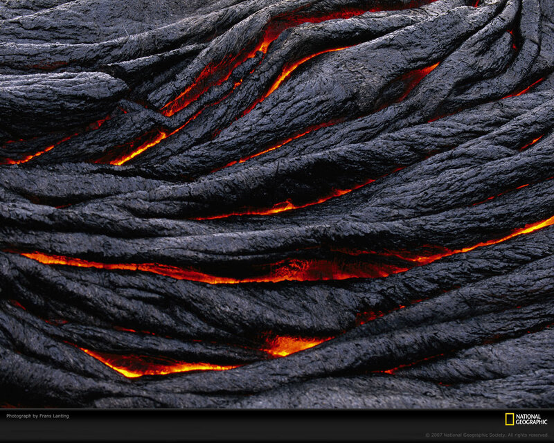 Lava Flow Texture — Black