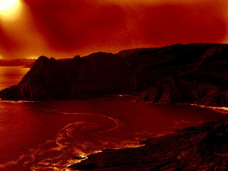 Lava Flowing into Ocean