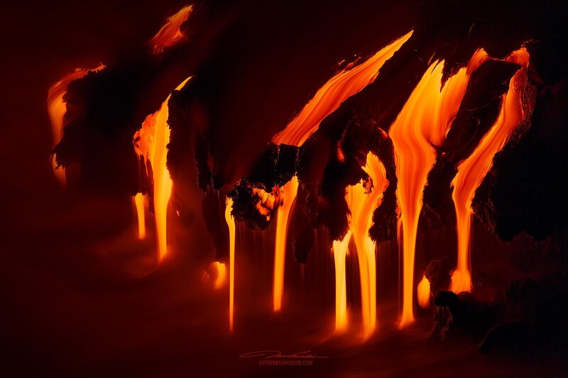 Lava Flows in Cave