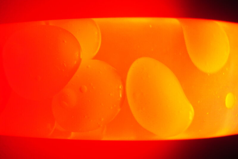 lava lamp close-up