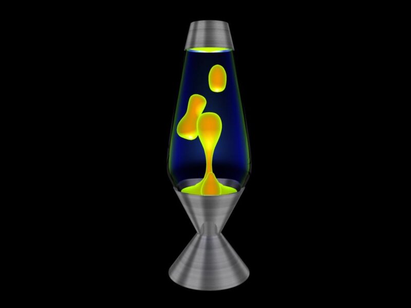 Lava lamp with glowing liquid
