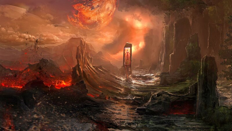 Lava Landscape with Portal