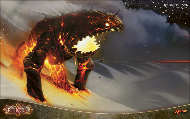 Lava Monster Creature — Black, Dramatic