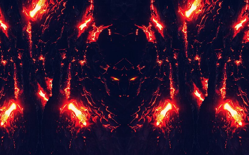 Lava Monster Face