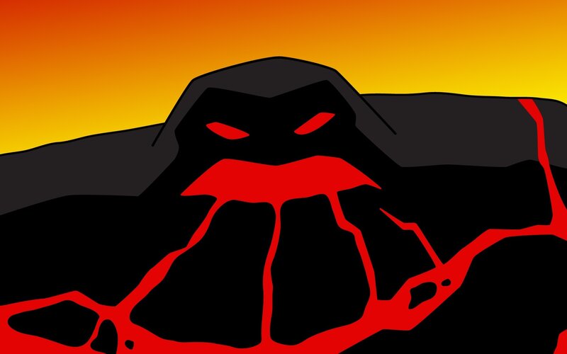 lava monster silhouette