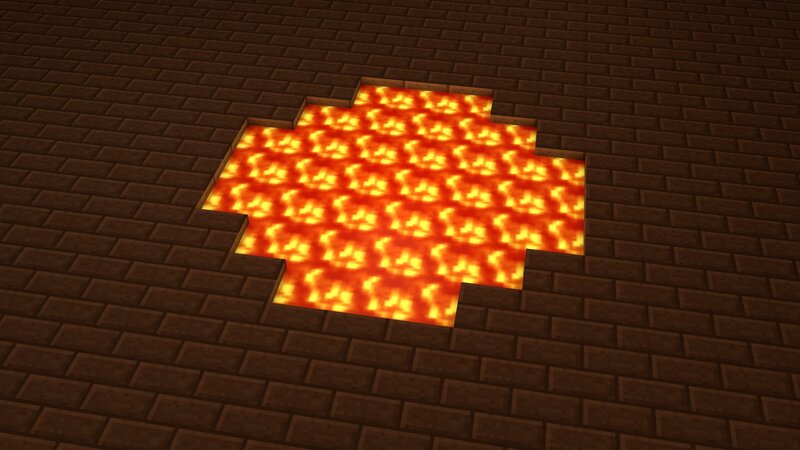 Lava Patch in Brick Floor — Orange