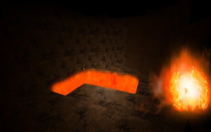 Lava Pit in Cave