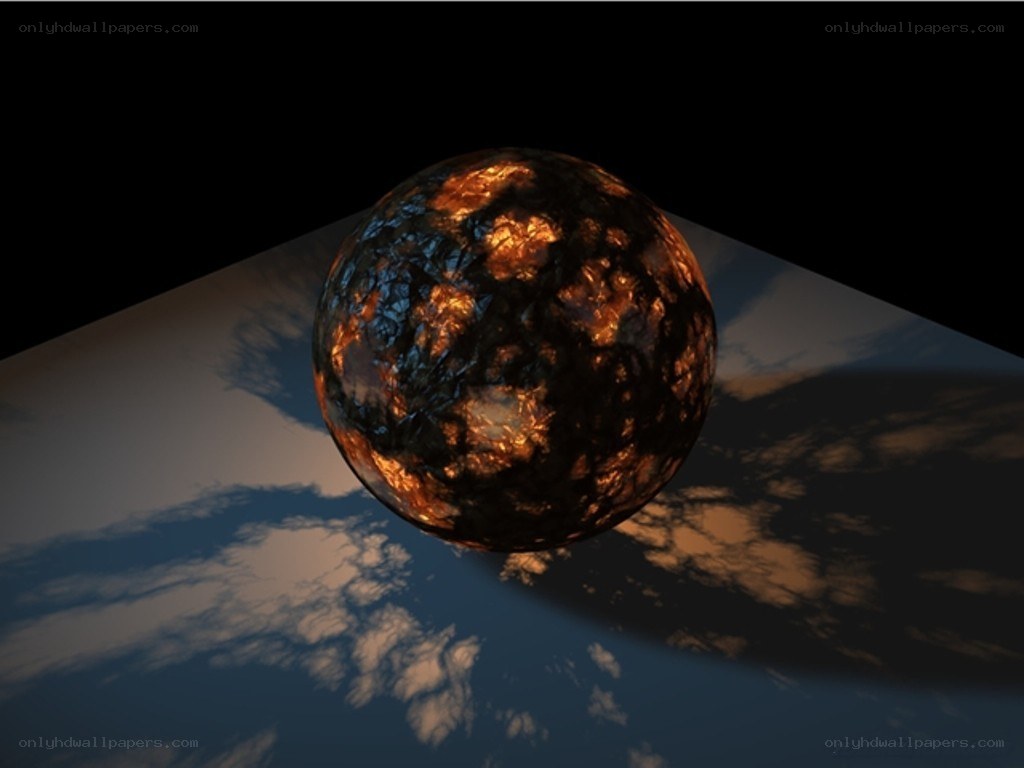 lava planet floating above clouds
