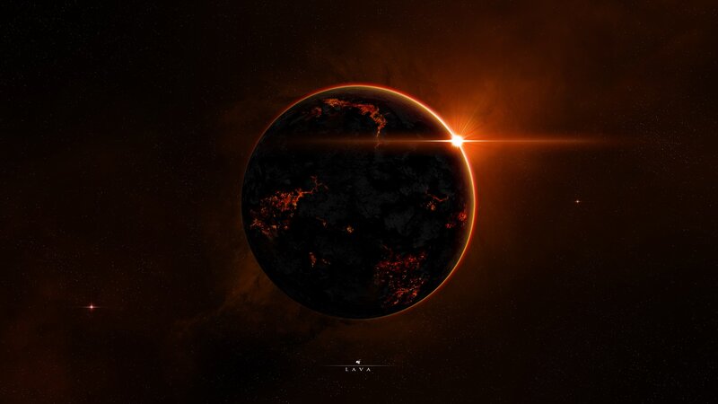 Lava Planet in Space — Black