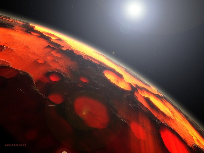Lava planet surface