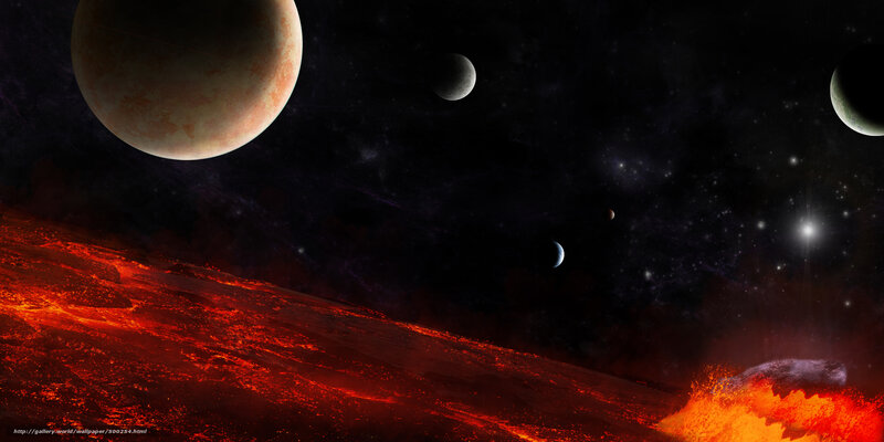 Lava planet with multiple moons