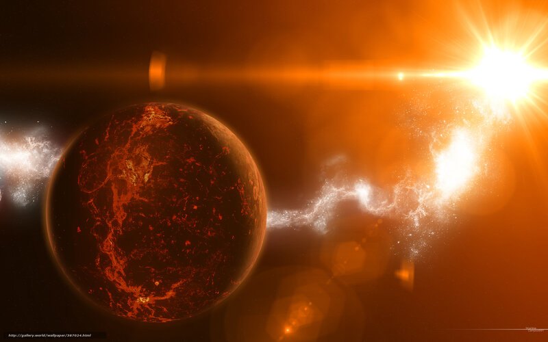 lava planet with star