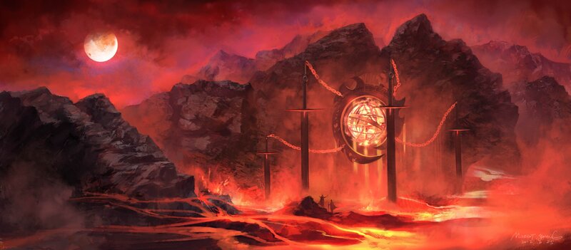 Lava Portal in Mountains