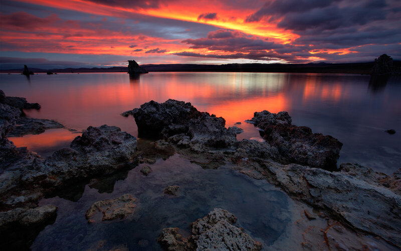 Lava Rocks at Lake
