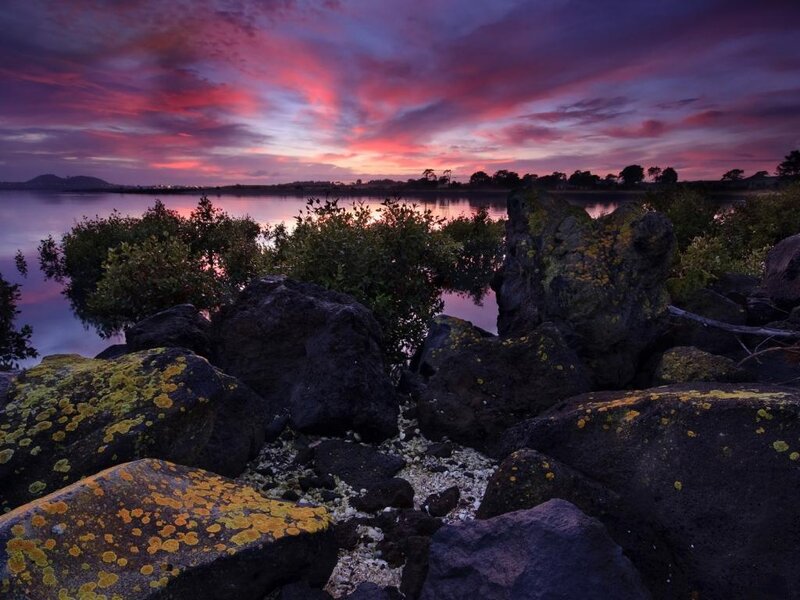 Lava Rocks at Sunset