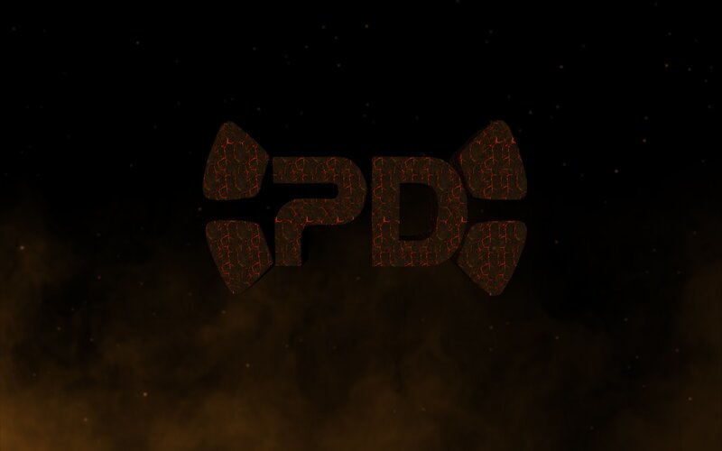 lava-text logo on dark background