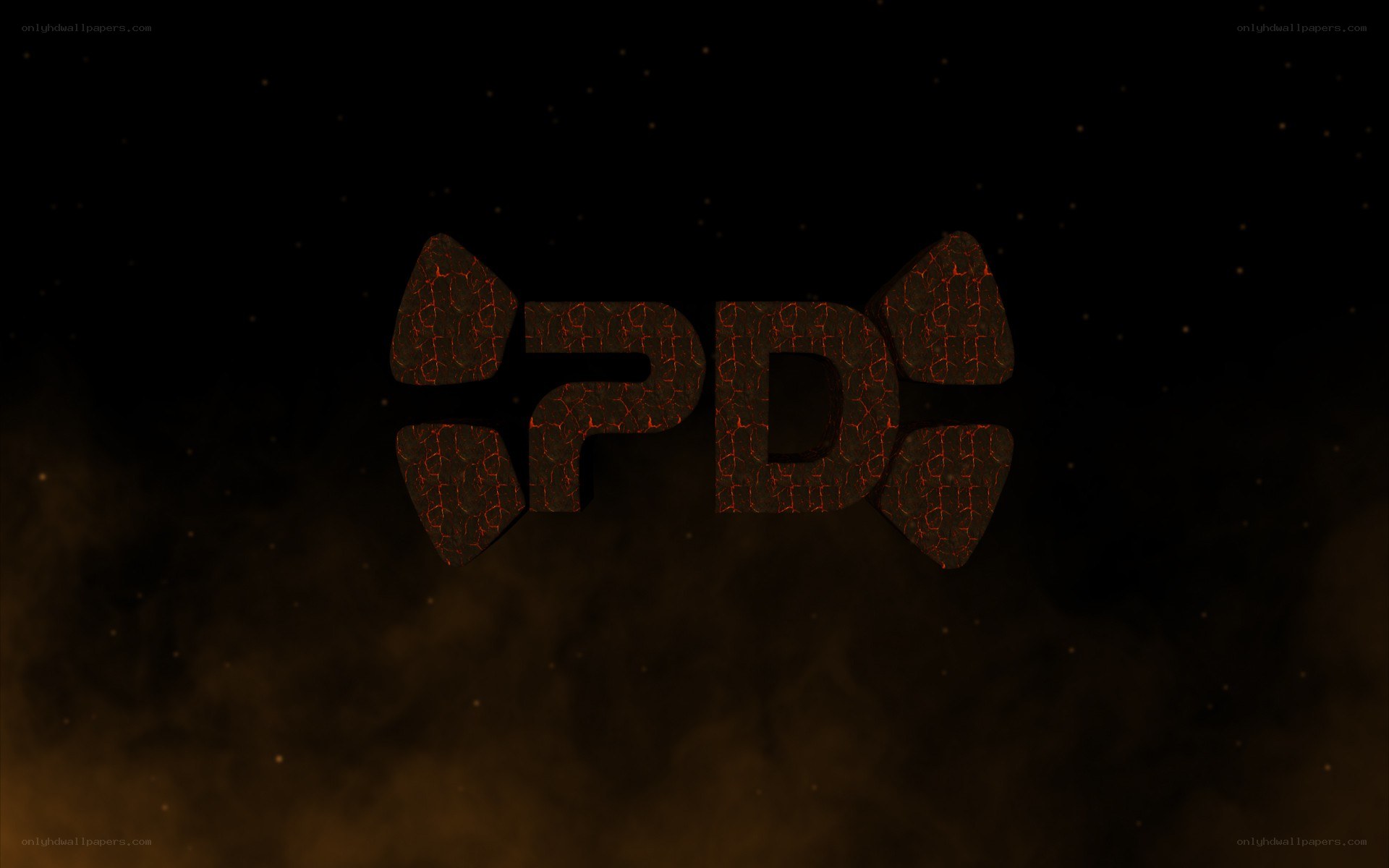 lava-text logo on dark background