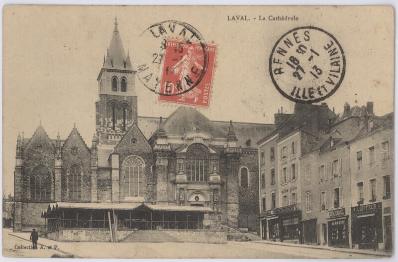 Laval Cathedral Postcard