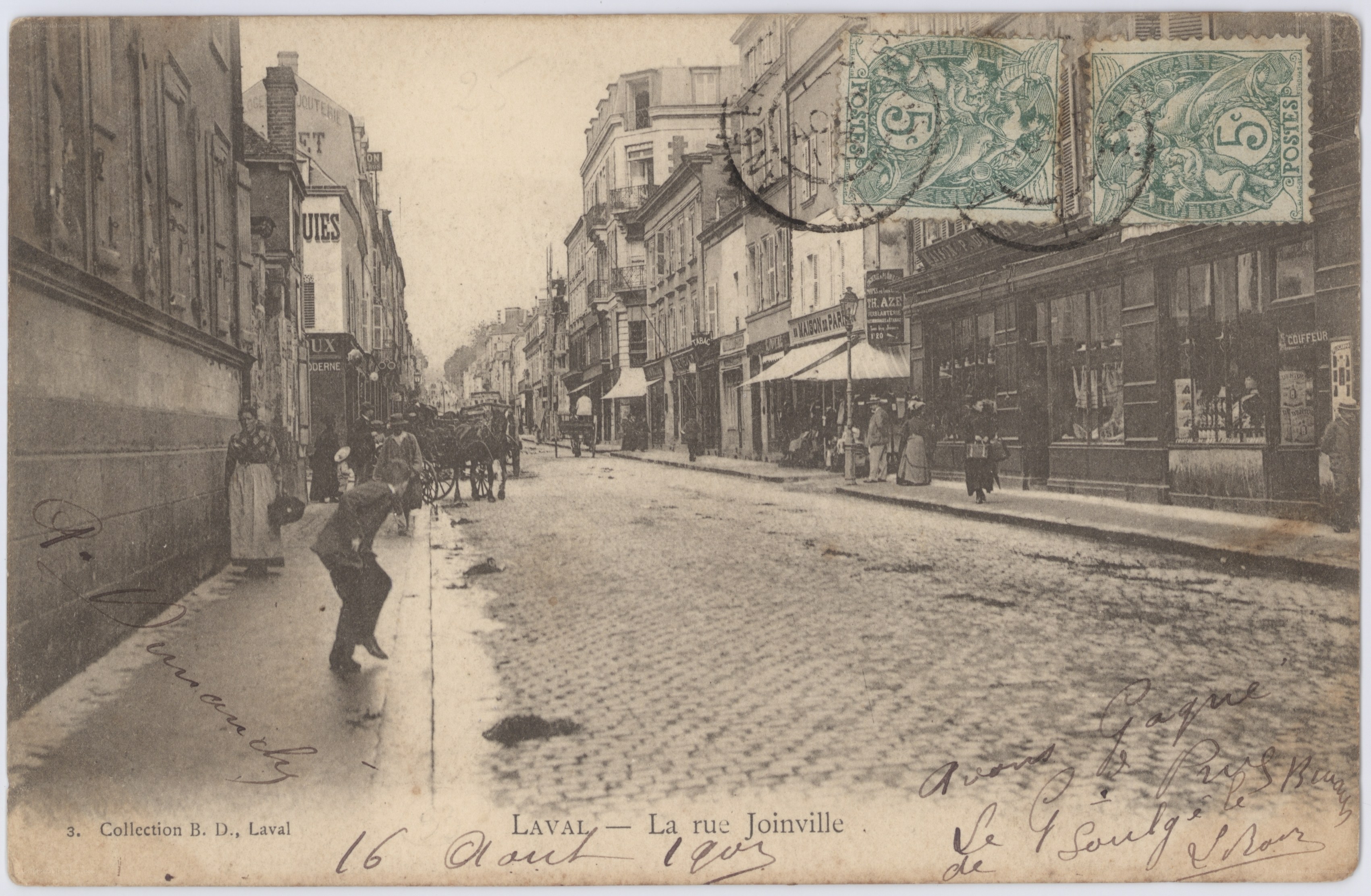 Laval street scene postcard