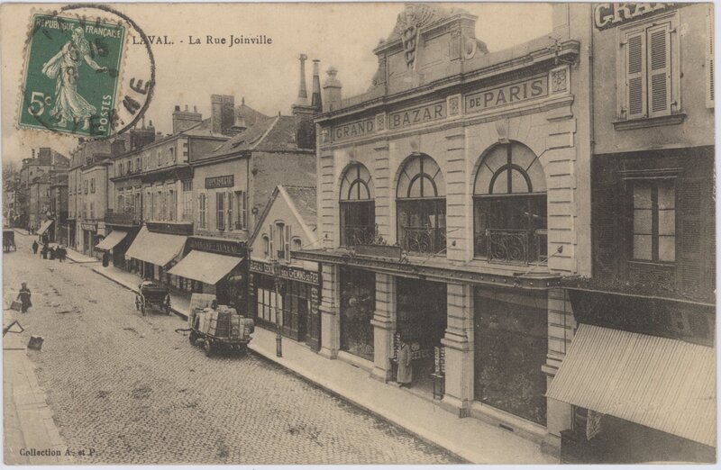 Laval street scene with bazaar