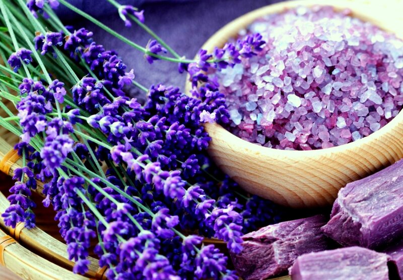 Lavender and Bath Salts — Purple