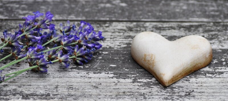 Lavender and Heart Stone — Purple