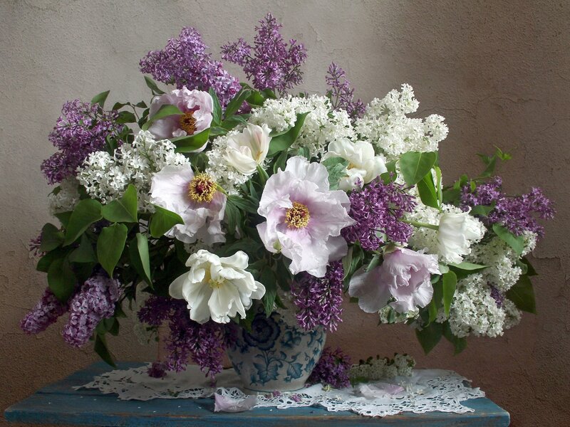 Lavender and Peony Bouquet
