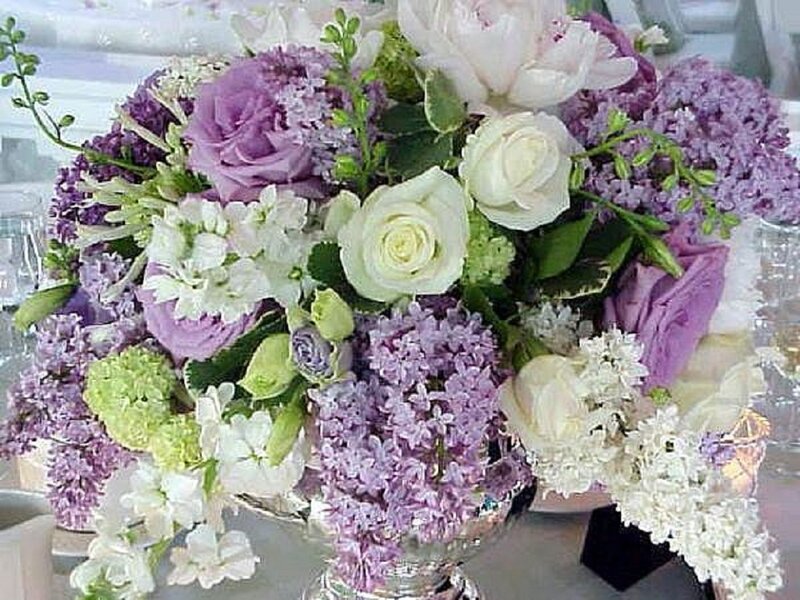 Lavender and White Flower Bouquet