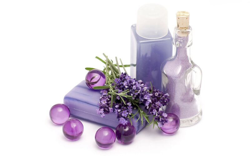 Lavender Bath Products — Purple, Calm, Photograph