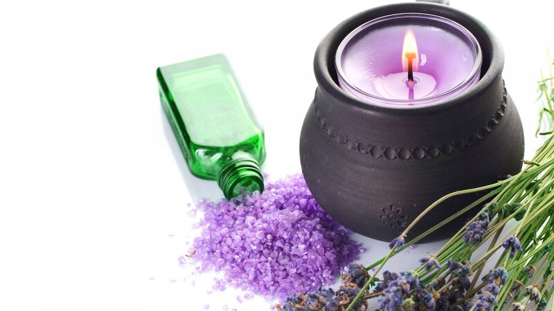 Lavender Bath Salts — Purple, Calm, Photograph, Candle