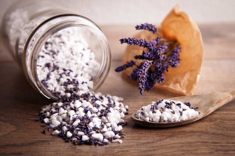 Lavender Bath Salts — White
