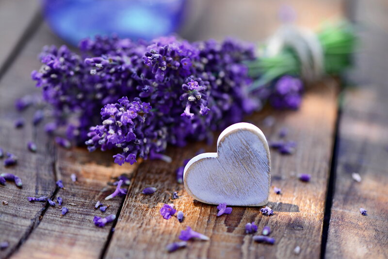 Lavender Bouquet and Heart