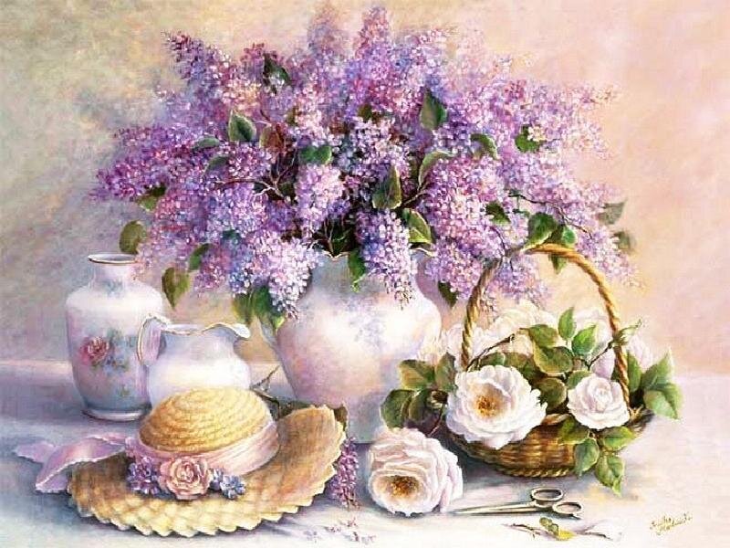 Lavender Bouquet in Vase