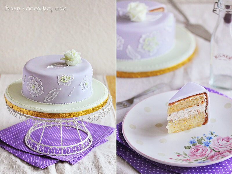 Lavender Cake with Flowers