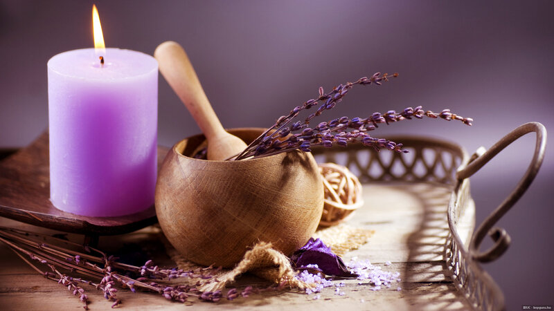 Lavender Candle Setup