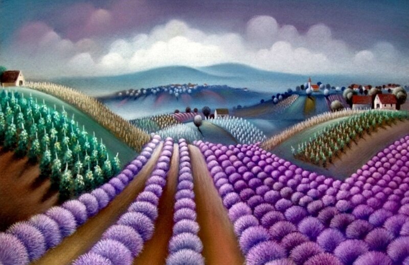 Lavender Fields Landscape
