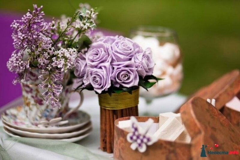 Lavender Flowers on Table