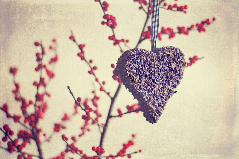 Lavender Heart Ornament