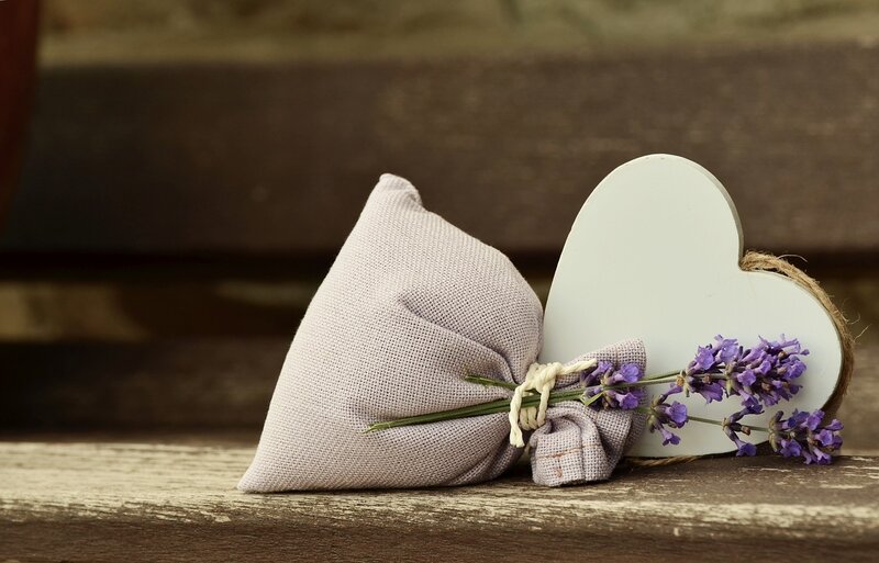 Lavender Sachet and Heart