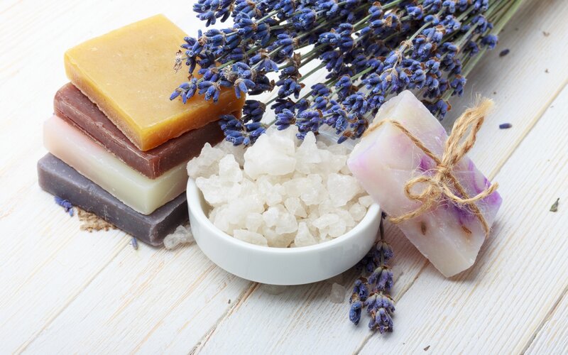 Lavender Soap Bars — Purple, Calm, Photograph