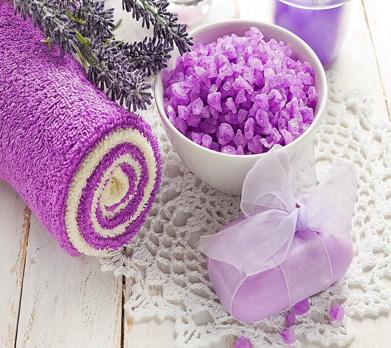 Lavender Spa Items — Purple