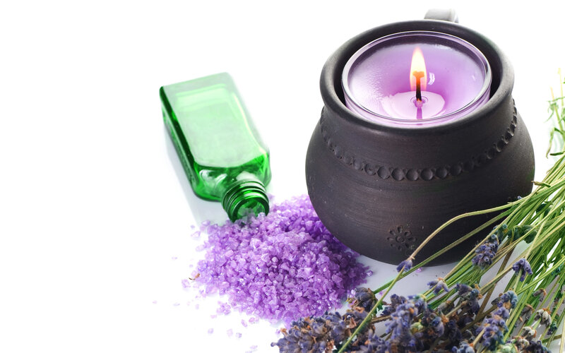 Lavender spa relaxation items