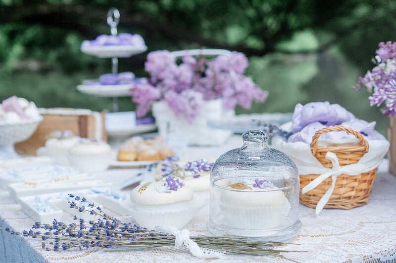 Lavender-themed Dessert Table