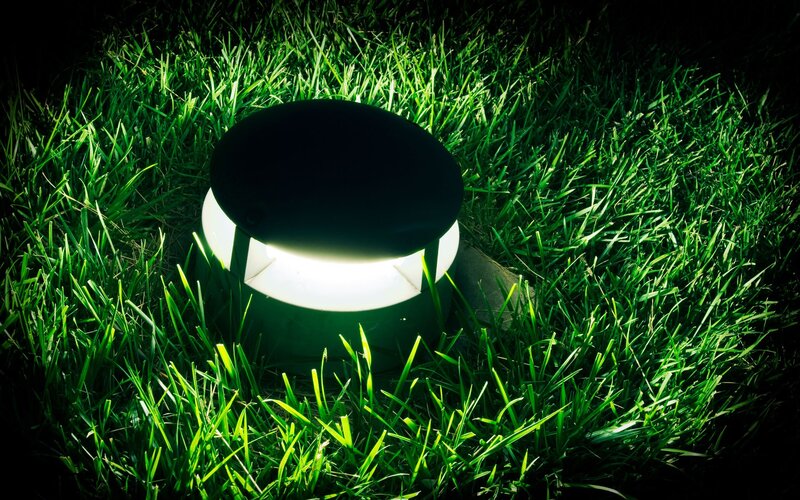 Lawn light in grass