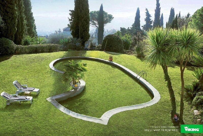 Lawnmower-shaped Pool