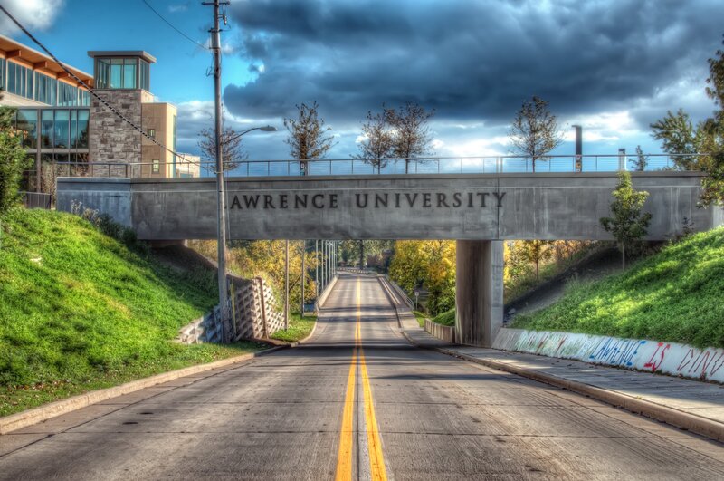 Lawrence University entrance bridge