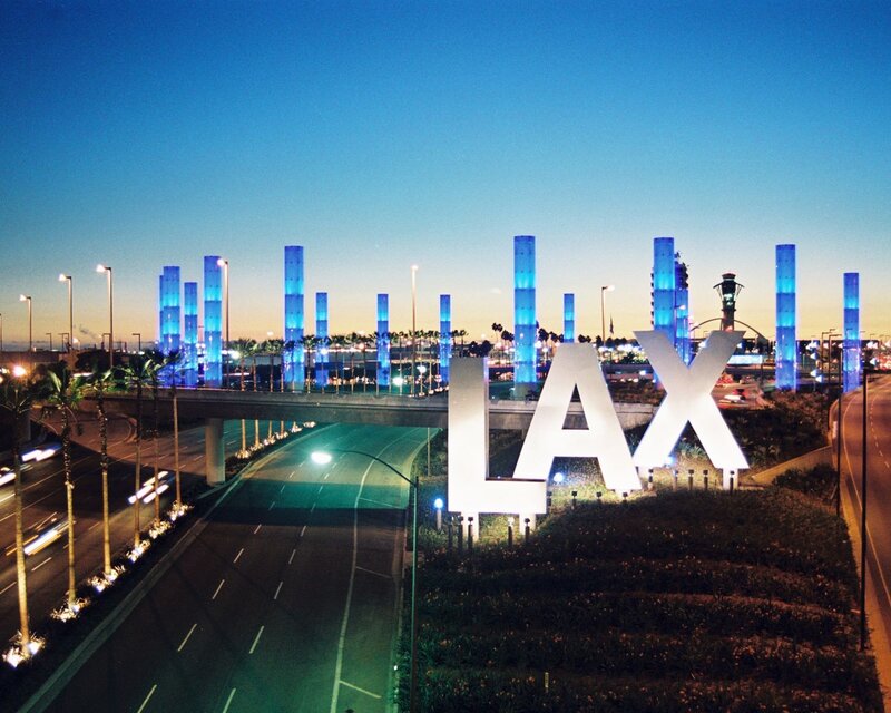 LAX Airport Sign — Blue