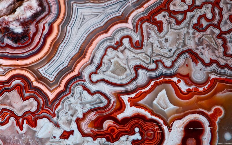 Layered Agate Stone — Red