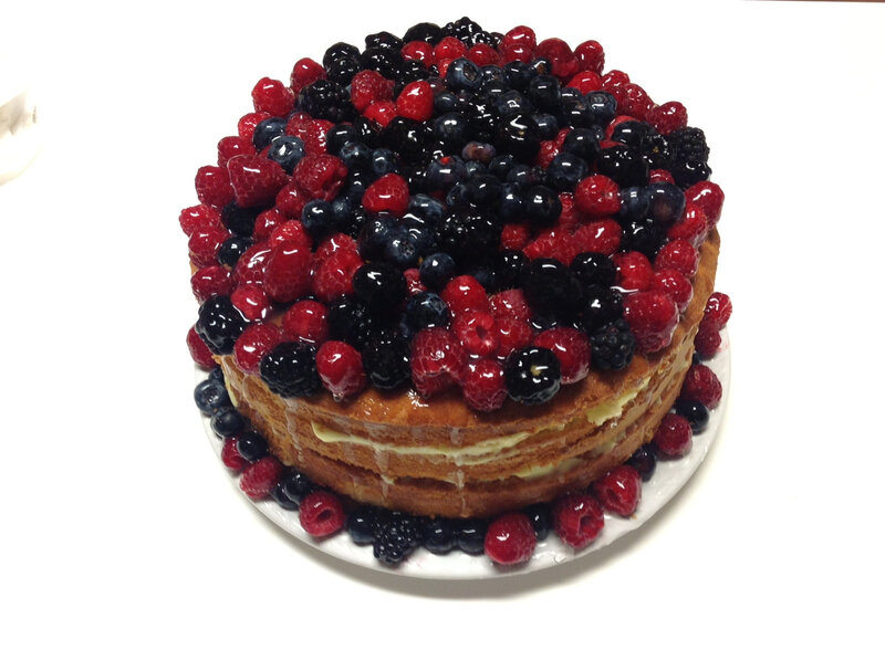 Layered Berry Cake — Red