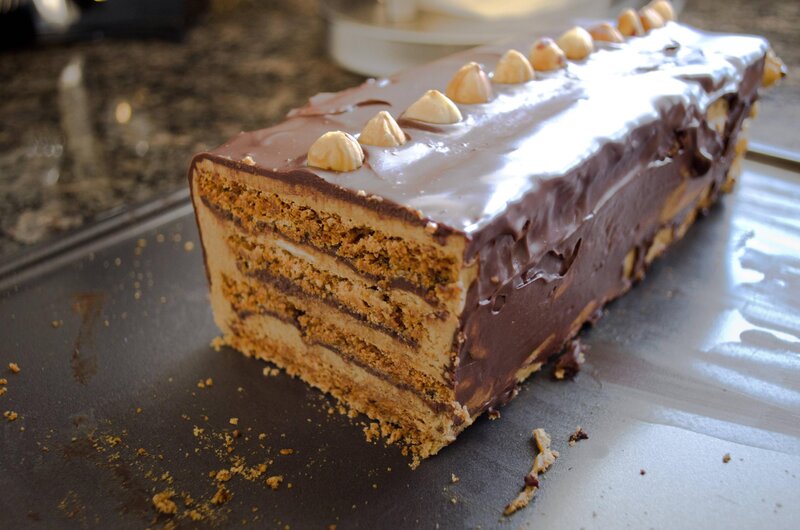 Layered Chocolate Cake — Brown